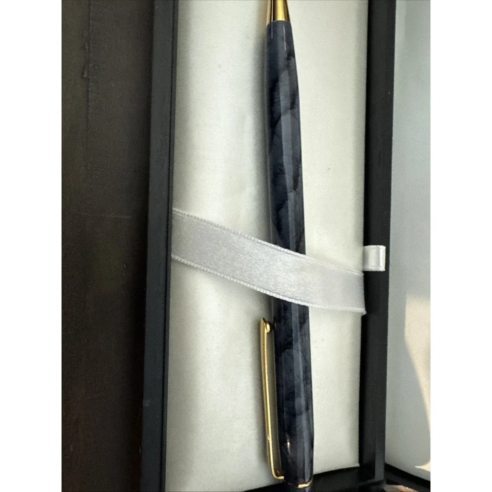 Vintage Reflections  Fine Writing Inst Pencil In Box Grey And Black W Gold